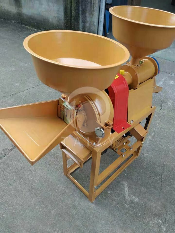 Rice milling and crushing machine