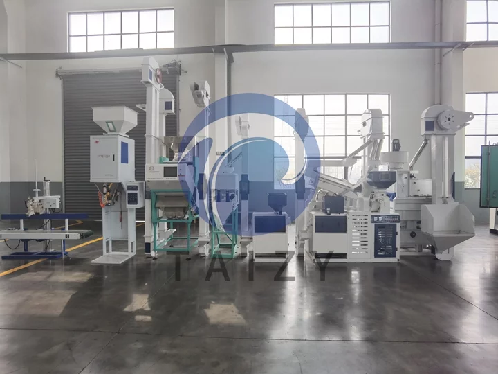 Línea de producción automática de fresadora de arroz de 25 toneladas